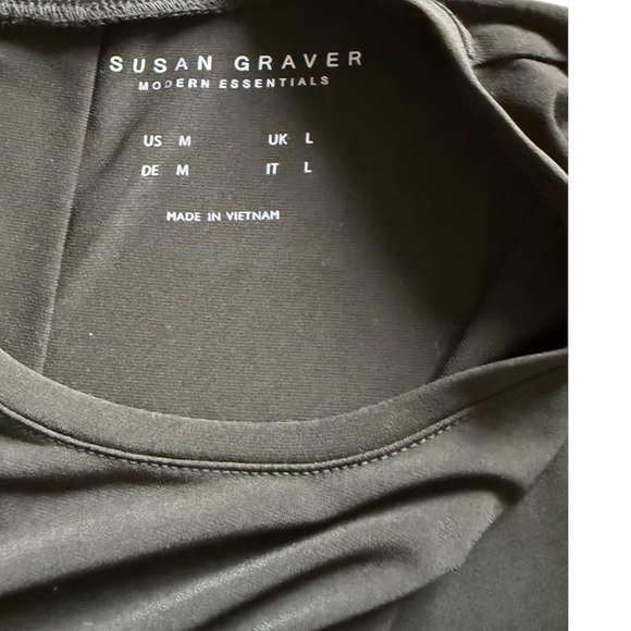 Susan Graver Modern Essentials Black Top - Picture 6 of 6